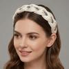 Twisted Knotted High Cranial Hair Hoop Soft Fabric Braided Hairband Rhinestone Headband  Daily Use