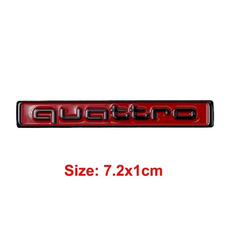 Car Decals Rear Trunk Emblem for 4EIY Quattro RS6 A8 Q2 Q4 A3 A4 S3 S5 Q3 RS7 S7 S6 A6 Side Body Badge Rear Sticker Accessories