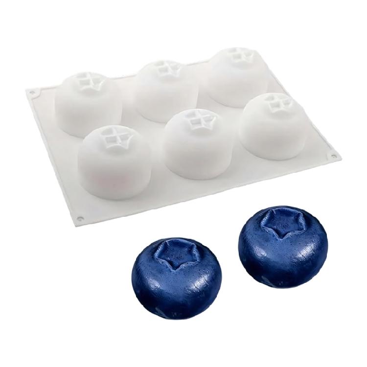 

Easy Releases Silicones Baking Pan 6 Cavities Blueberry Shape Cake Molds For Mousse Jellies Making And Party Serving 1