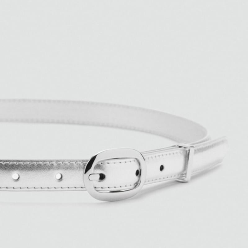 Mango MANGO WOMAN Belt LAMINA Silver 17091135