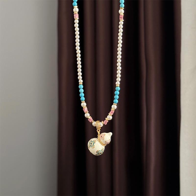 Изысканное легкое роскошное ожерелье-бусы  Тыква  с дофаминовым капельным маслом