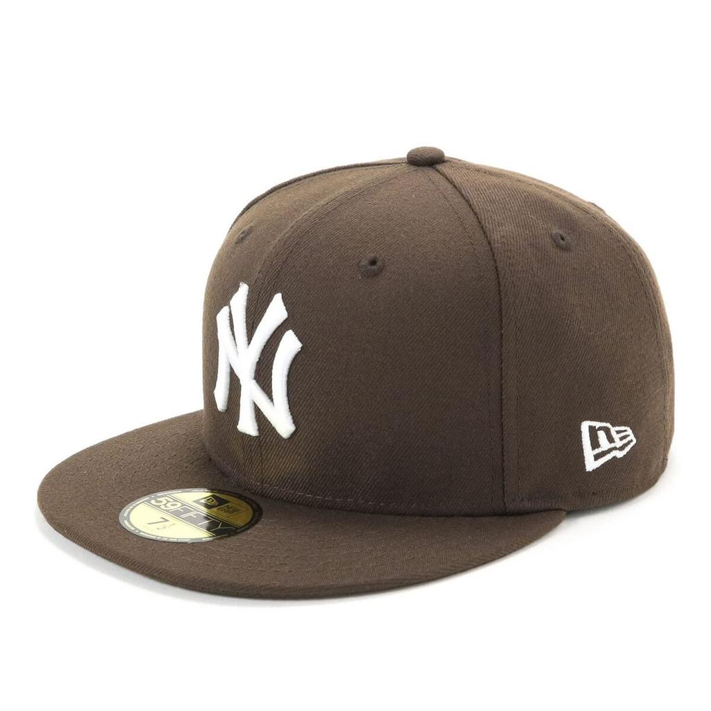 New Era MLB New York Yankees NY Brown Size 7 5950 NEYYAN BRN SWHT 25J Cap, 3/4,