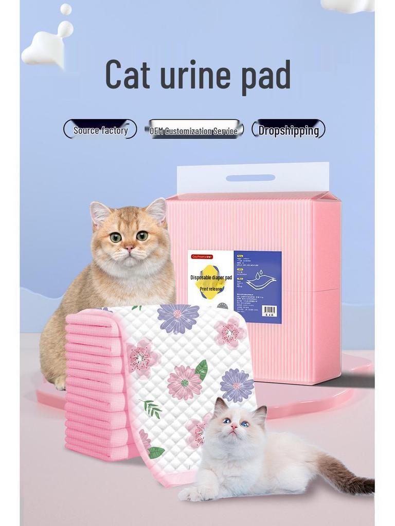 Thick Disposable Pet Urine Pads for Cats and Large Dogs - Deodorizing and Absorbent.