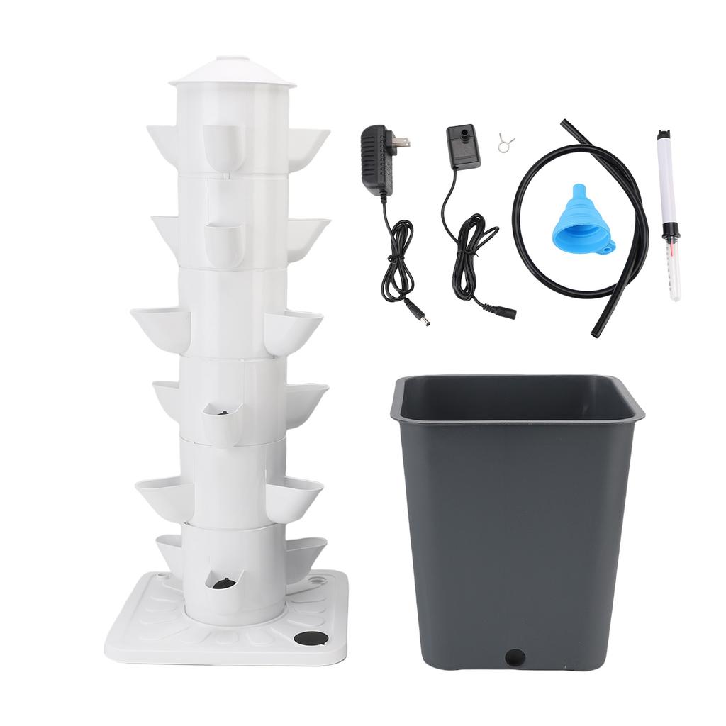Vertikální hydroponický pěstební systém Úspora místa 18 otvorů Hydroponická věž s 10L nádrží na vodu pro