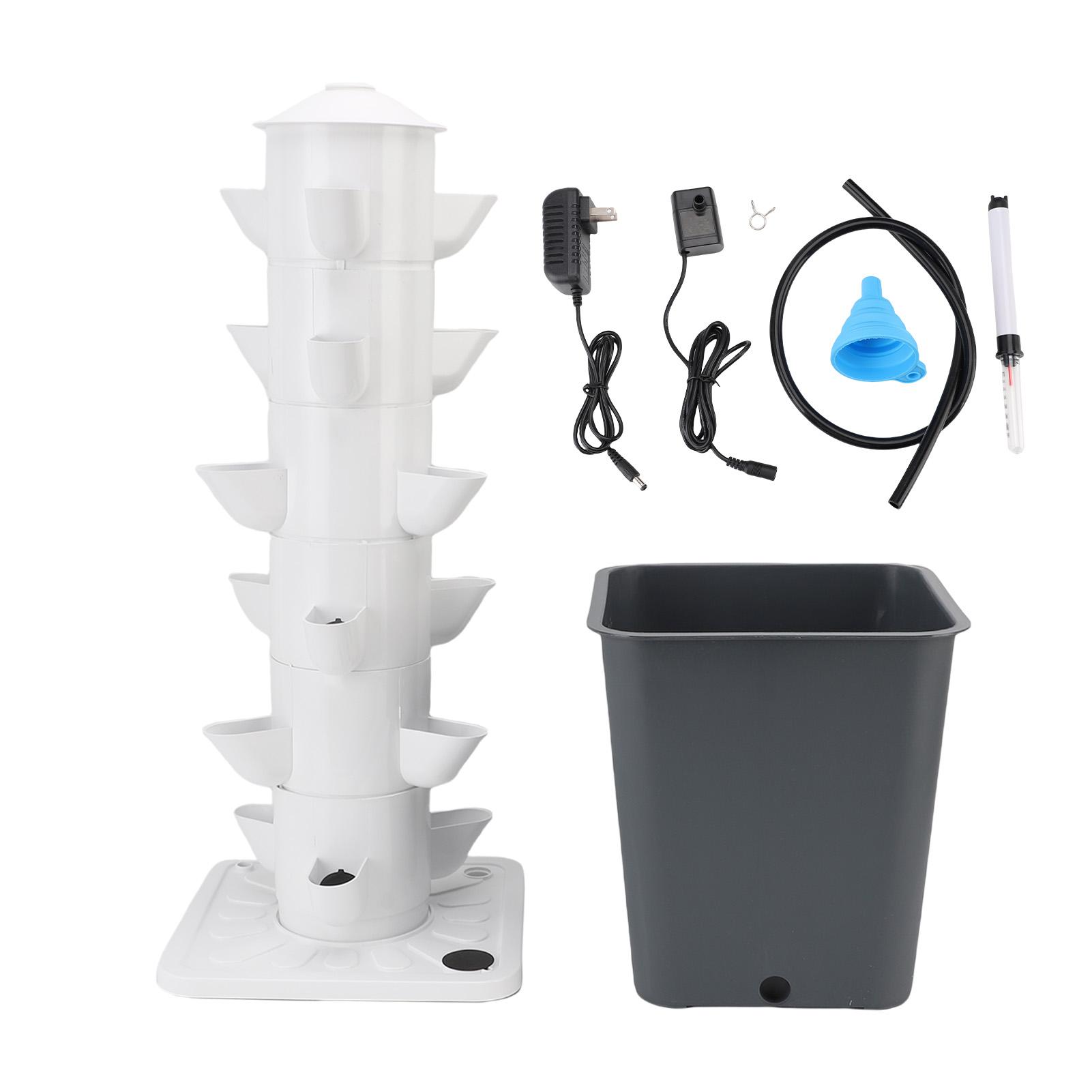 

Вертикальная гидропонная система выращивания Экономия места 18 отверстий Гидропонная башня с резервуаром для воды 10 л для