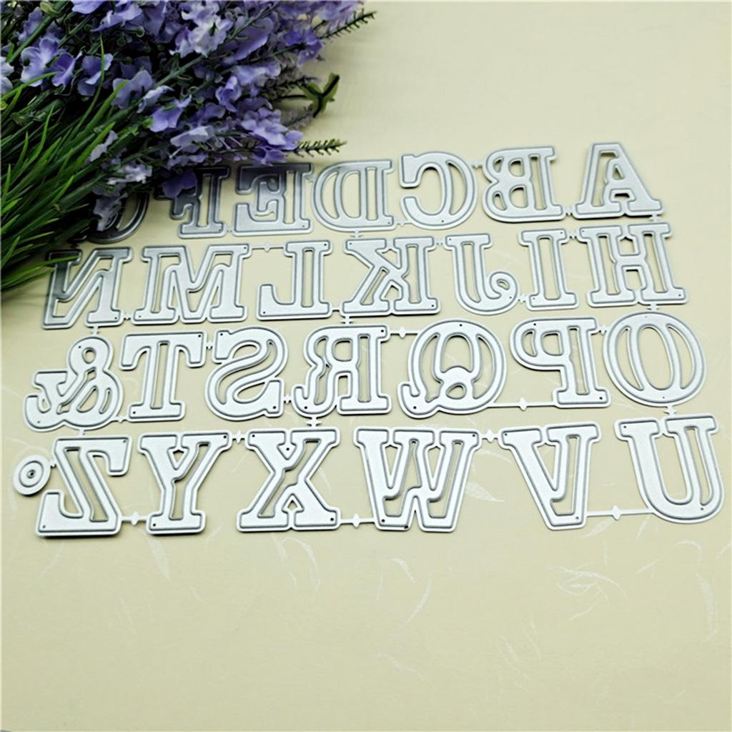 Uppercase 26 Letters Cutting Die Stencil Creative House Ornaments Making Too