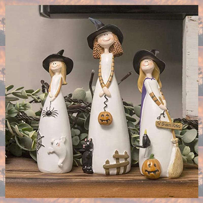 2025 Trend Halloween Witch Figurines And Statues Home Decor Cute Elf Sculpture B 1 PCS Home Decor Home Decor Gifts