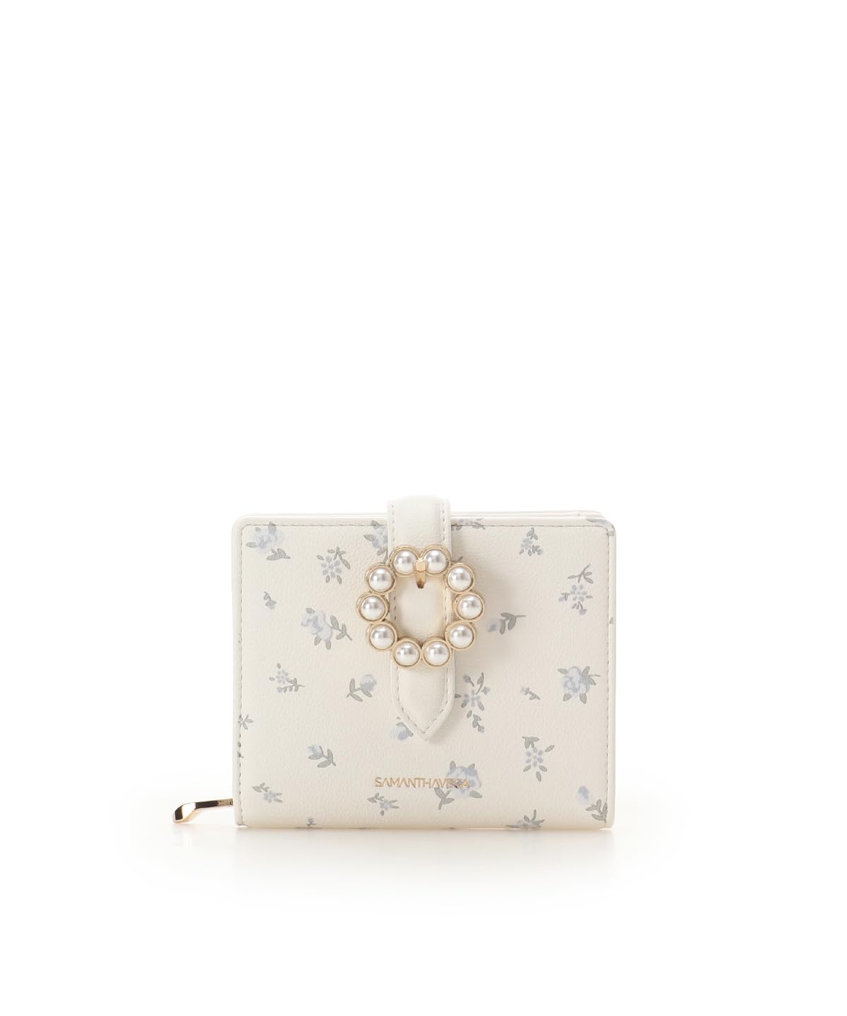 

SAMANTHAVEGA Circle Pearl Folding Wallet белый