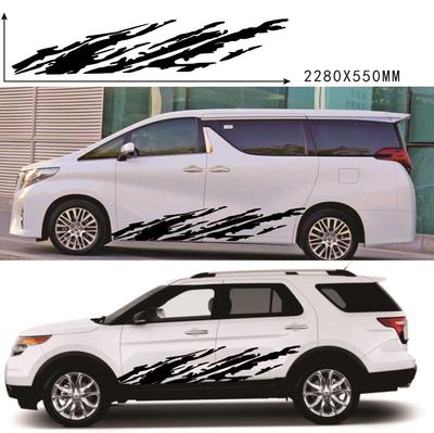 Paar schwarze Splash-Car-Seitentür-Karosserie-Grafikaufkleber für LKW-Offroad