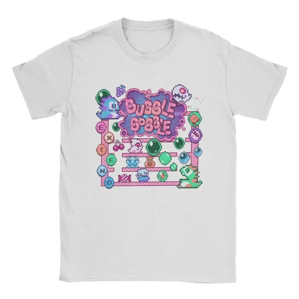 2025 Bubble Bobble Game Purple T-Shirts Men Women Novelty Cotton Tees Round Neck Short Sleeve T Shirts Birthday Gift Clothes Top