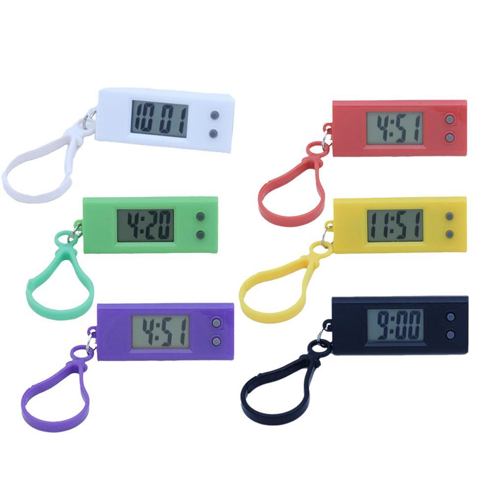 Mini LCD Digital Clock Bedroom Simple Small Electronic Watch Portable Old Man Big Word Table Student Exam Mute Desktop Clock