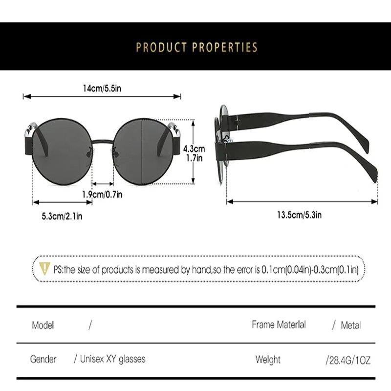 New Oval Sunglasses Hot Lenses Small Round Metal Fashion Sunglasses For Men And Women