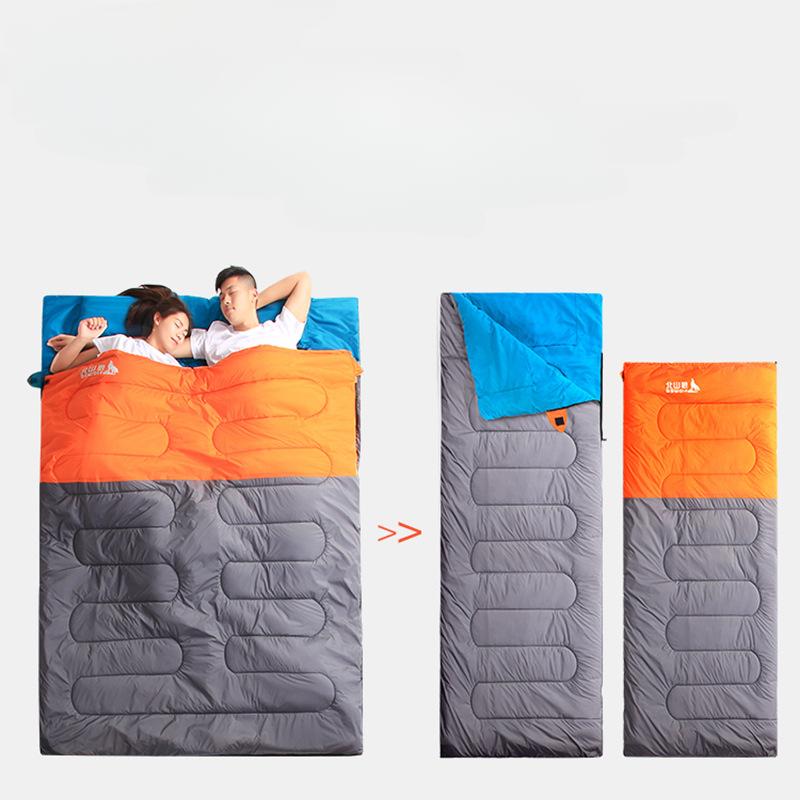 Couple Twin Sleeping Bag Widened and Thickened for Warm Outdoor Camping Sleeping Bag Indoor Lunch Rest Adult Twin Cotton Sleeping Bag