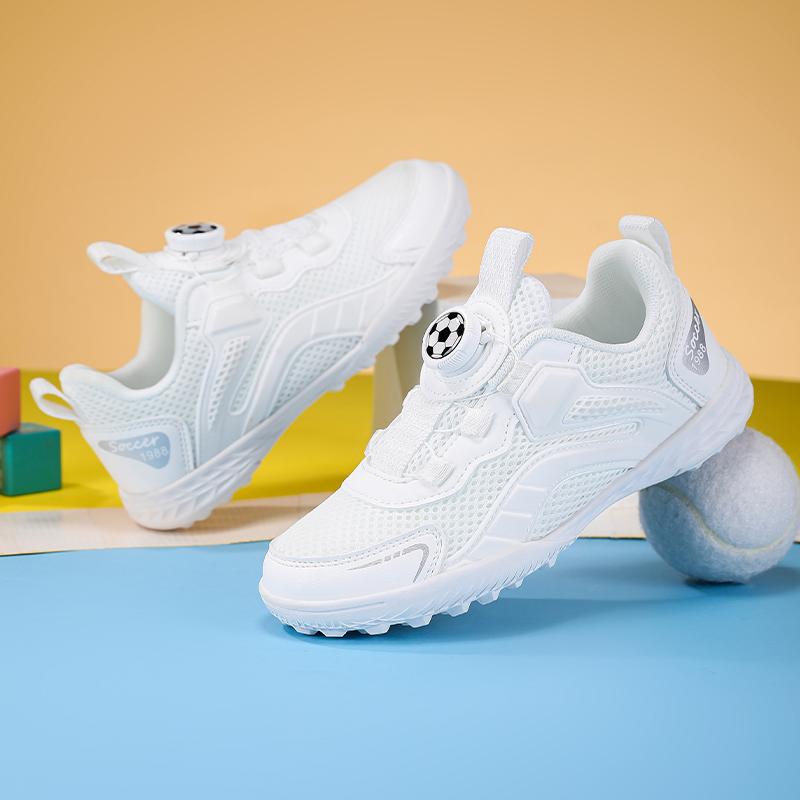 Neue Frühjahrs-Mesh-Studenten-Fußballschuhe Erfrischend und Leicht Wickelbare Sportschuhe Stabile Stollen für das Training