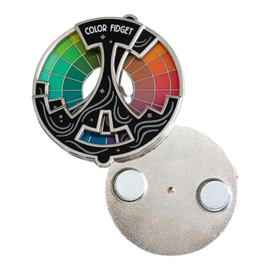 Barevný Fidget Smaltovaný Odznak 20barevný Fidget Spinner pro Umělce 3v1 Odznak Klíčenka Magnet pro Úlevu od Úzkosti