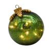 2Pcs Christmas Ball Ornament with LED Light Shatterproof Battery Powered Ball Desktop Decoration Xmas Party Home Mantel Table Centerpiece Decor