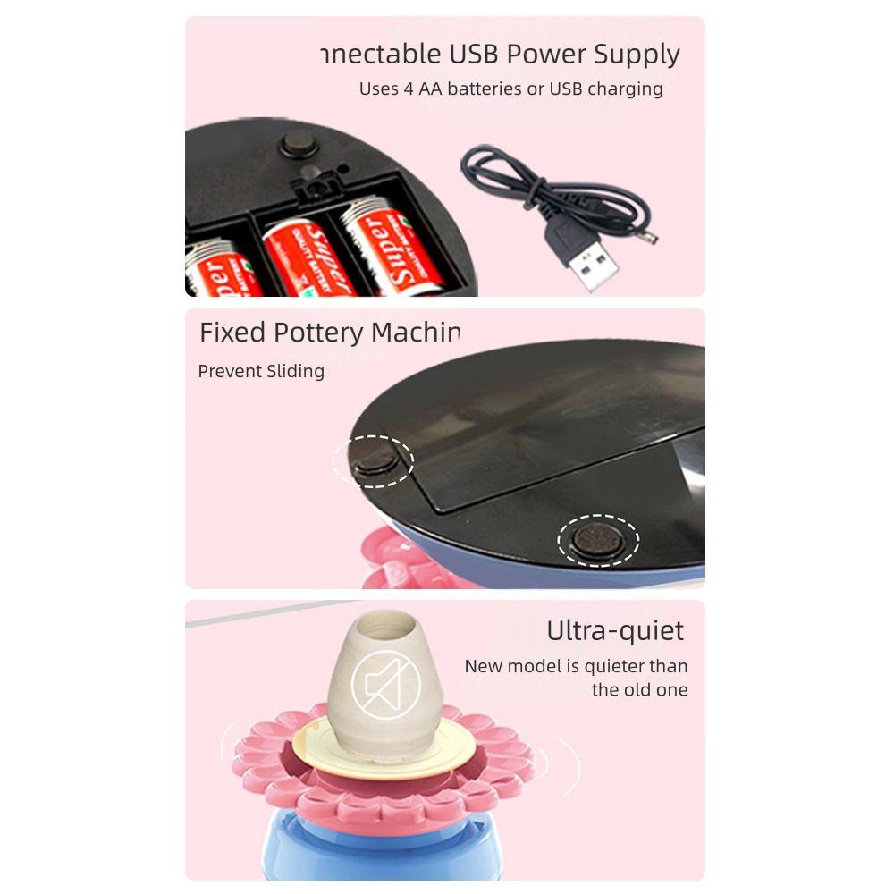 Multicolor Pottery Shaping Machine Toy Plastic Clay Shaping Tool  Kids Handmade Craft