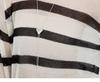 Women's Summer Striped Linen Knitwear: Openwork Long Sleeve Loose T-shirt Cardigan