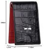 Eddy Black/Red Money Clip Leather Wallet for Men
