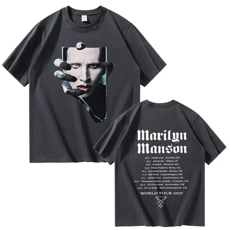Marilyn Manson 2026 Concert TShirt Unisex Plus Size High Quality Summer Printed Comfortable Fashion Women And Men Tshirts
