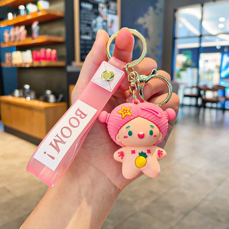 Cartoon Cute Tooth Keychain Fun Silicone Accessory For Bags And Car Keys In Multiple Colors