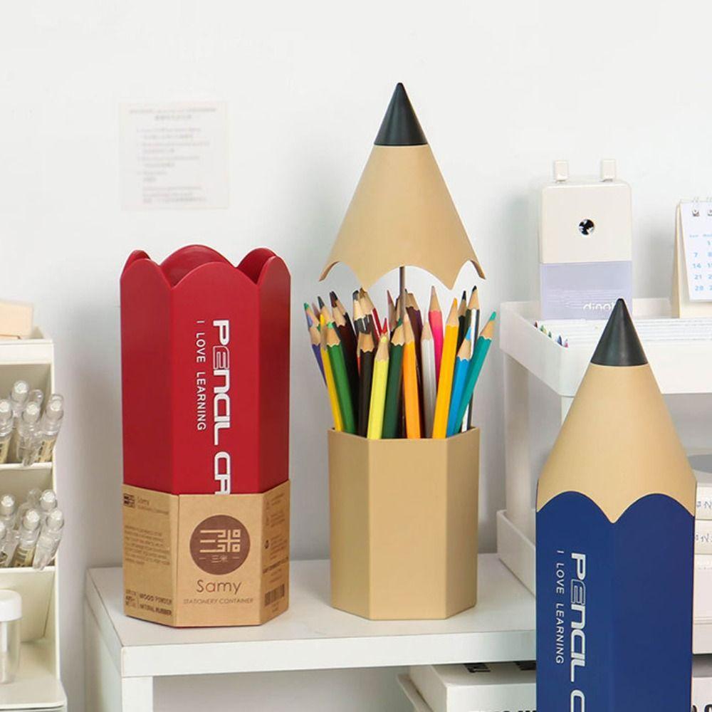 Dustproof Pen Holder with Cover Pen Organizer Creative Makeup Brush Holder  Student Stationery