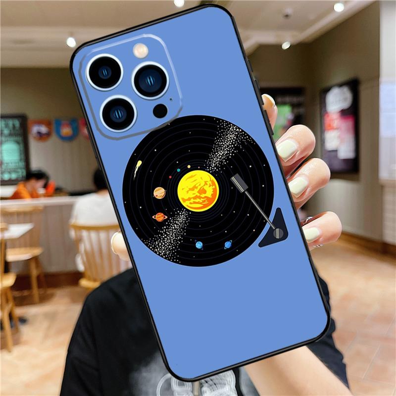 Vinyl-Schallplatte Retro-Hülle Für iPhone 17 16 15 14 13 12 11 Pro Max Mini Plus 16e 17 Air Bumper Hülle Zubehör