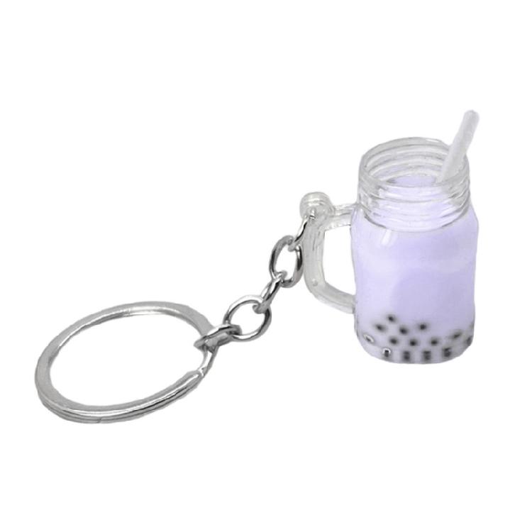 Small BobaMilk Tea Cup Key Chains Cute Bubble Tea Keychain KawaiiCar Keyring