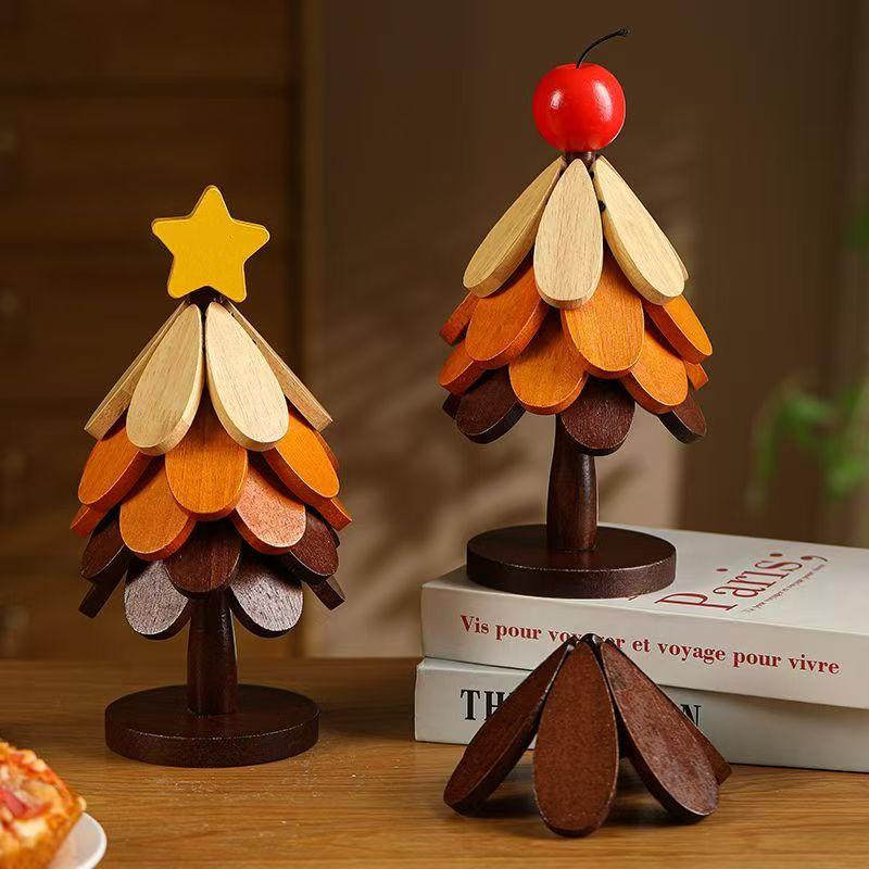 2026 NEW Tree Insulation Mat Solid Wood Dining Table Anti Scalding Mat Pot Mat Festival Gift Creative and Personalized Home Decoration