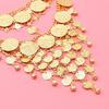 Belly Dance Metal Coins Tassel Face Chain Women Masquerade Cosplay Masque Veil Halloween Dance Party Stage Hair Accessories