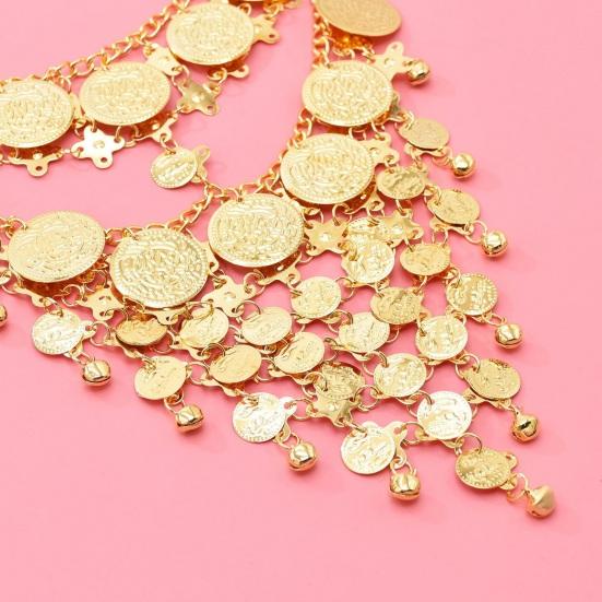 Belly Dance Metal Coins Tassel Face Chain Women Masquerade Cosplay