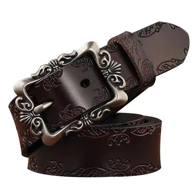 

«Женский модный ремень в стиле ретро — универсальная, декоративная повседневная одежда в корейском стиле» 110 cm кофейный