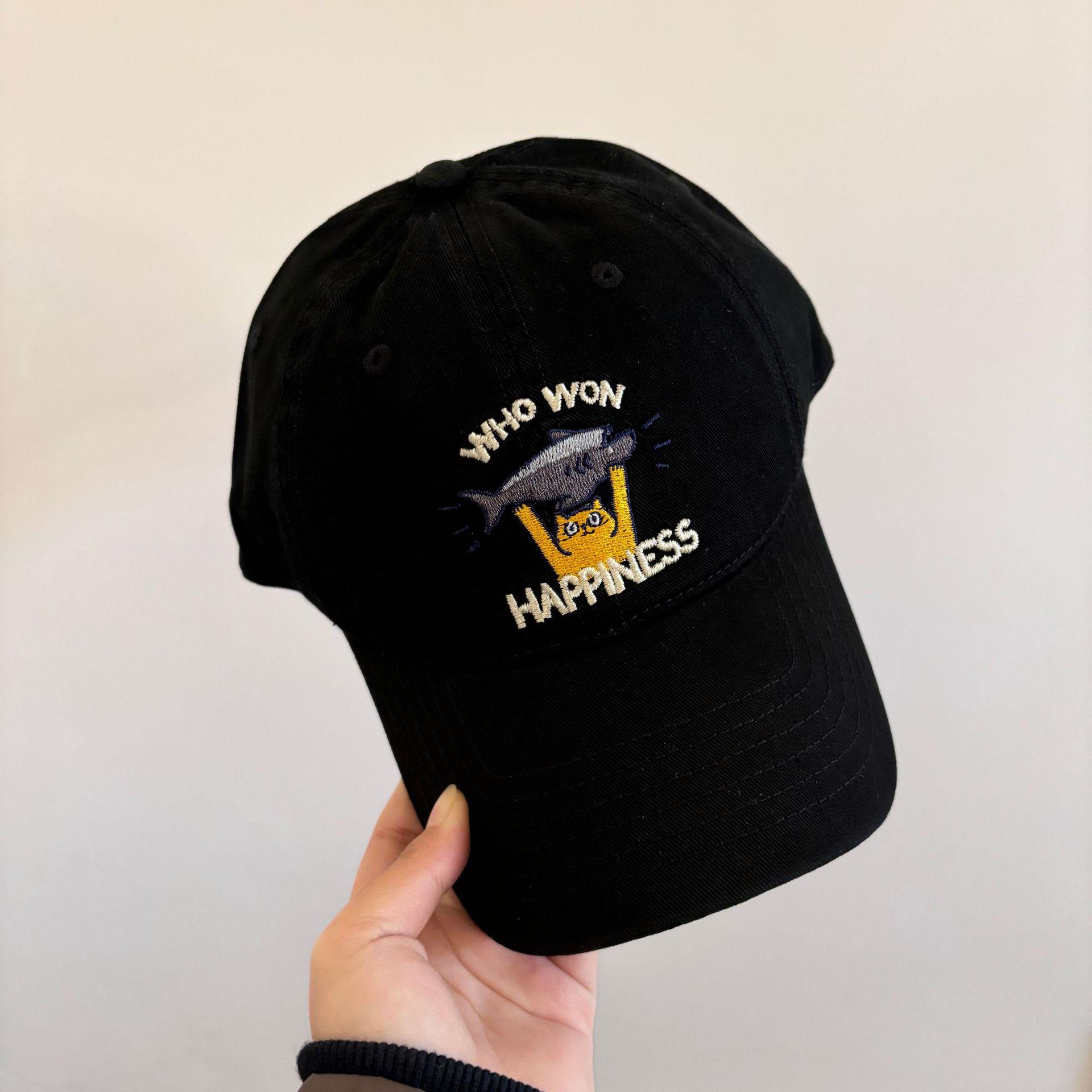 

Весна 2025 новая мультяшная бейсболка с кошкой детская милая модная кепка с мягким верхом M（56-58cm）