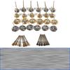 36Pcs Wire Brush Set, Rust Removal, Polishing, Fits Wood and Metal,   Size, Brass and Steel Material