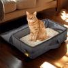 Waterproof Foldable Cat Litter Box Large Capacity Travel Litter Pan Mobile Cat Toilet  Going Out