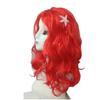 Ariel Little Mermaid Wig for Girls Red Wavy Long Hair with Cute Mermaid Tail Purse Bag Halloween Carnival Cosplay Accessories
