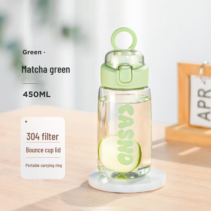 

Transparent Cartoon Water Bottle with Tea Filter