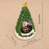1pc Resin Music Cottage Rotating Train LED Music Box Night Light Christmas Ornament Holiday Gift Decorations