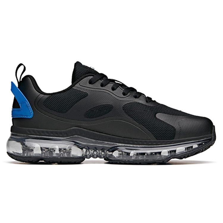 Anta Running Collection Cushioning Slip Resistant Abrasion Resistant Breathable Low top Running Shoes Men's Black Blue 912125503-4