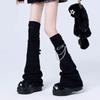 Over Knee Length Knitting Leg Warmers Y2k Flare Long Leggings New Thigh High Socks  Girls