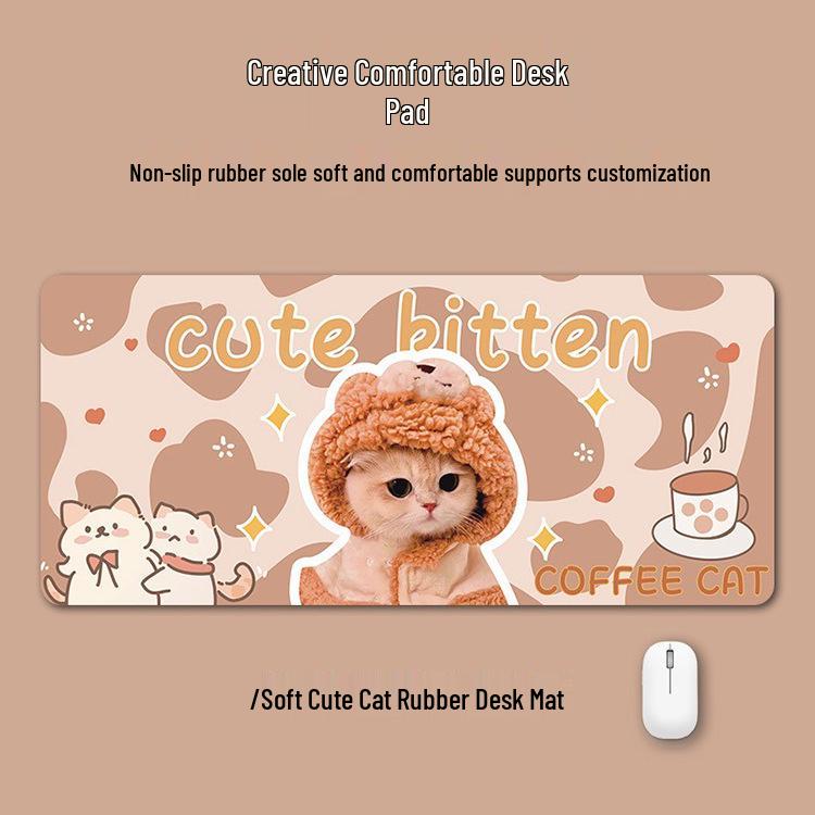 

Autumn Cat Extra Large Dirt-Resistant Mouse Pad, 800x300x3mm, with Thick Lock-Edge Design 800*300*3mm