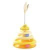 Interactive Turntable Cat Ball Spinning Self-Rotating Pet Cat Turntable Balls Rotatable Feather Cat Amusement Plate
