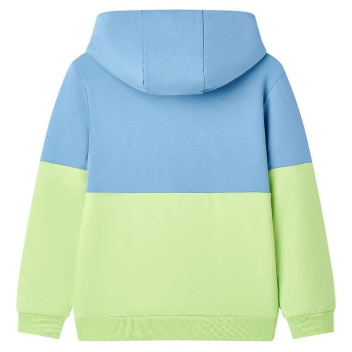 Blue and Pale Yellow Hooded Sweatshirt for Children 92/104/116/128/140