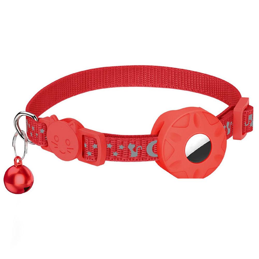 Verstellbares Anti-Verlust-Halsband Reflektierendes Stern-Mond-Katzen-Hundehalsband Airtag Haustierhalsband mit Glocke Niedliches Haustier-Katzen-Positionierungshalsband für Airtag Haustierhalsband