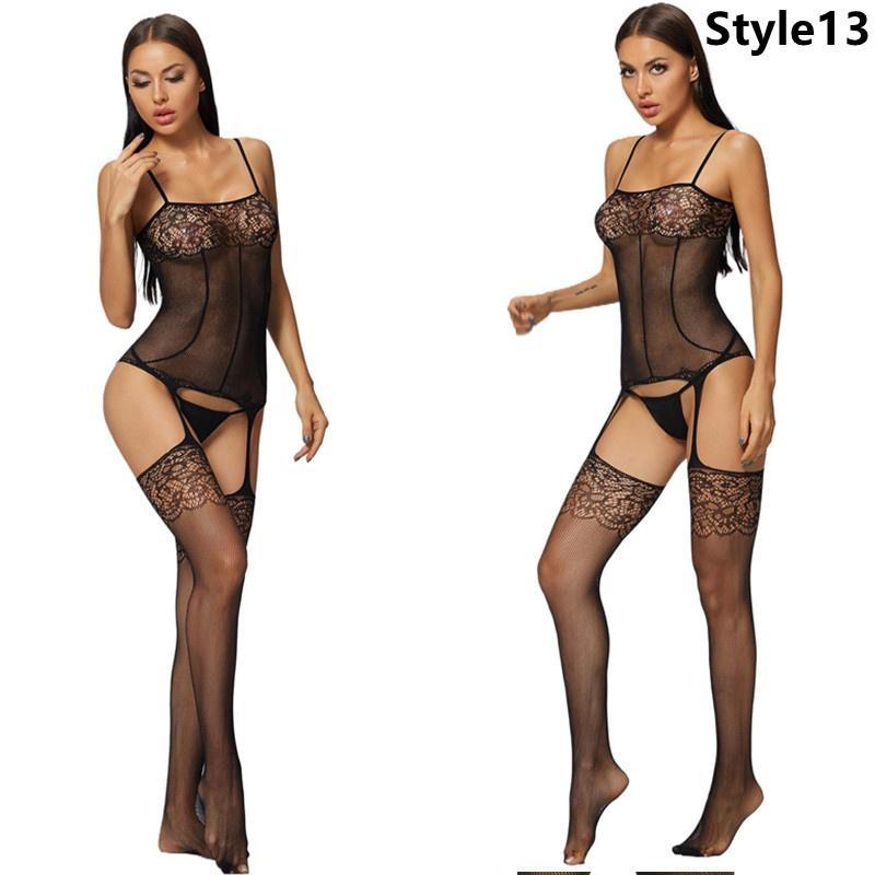 One Piece Plus Size Ženy Žhavé Sexy Spodní Prádlo Květinový Vzor Síťovaná Body Punčocha Body Spodní Prádlo Košilka Spací prádlo Spodní prádlo Kostýmy Sexy