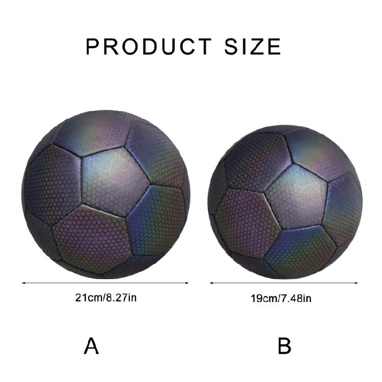 Size 4 Size 5 Reflective Football Glowing Soccer Balls for Night Game and Training, Glowing In The Dark Soccer Balls