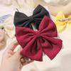 2pcs/set 4.5" Cheer Bows Hair Clip for Kids Lovely Grosgrain Ribbon Hairgripes Girls Delicate Bowknot Hair Pins Headwear Set