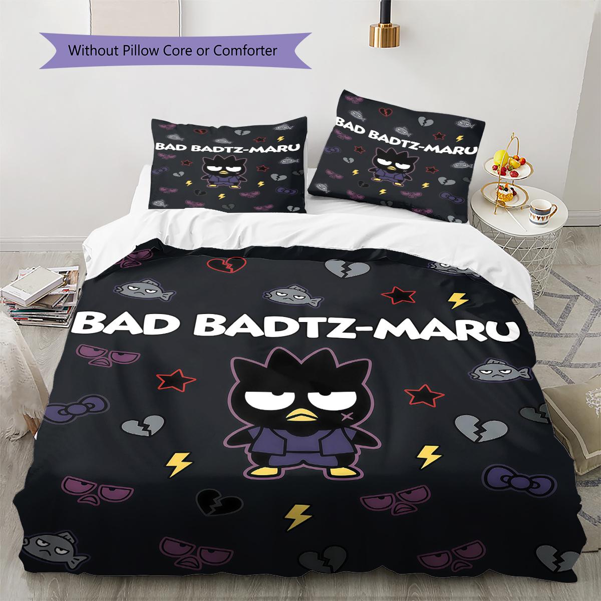 

Sanrio Cute Pattern Bedding,Quilt Set Quilt Cover Pillowcase Home Birthday Gift(1 * duvet cover + 2 * pillowcase, without core) 135x200cm