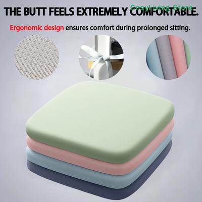 1Pcs Soft Memory Foam Thick Seat Cushion Ultra Breathable Rebound Waist Cushion Office Chair Pad
