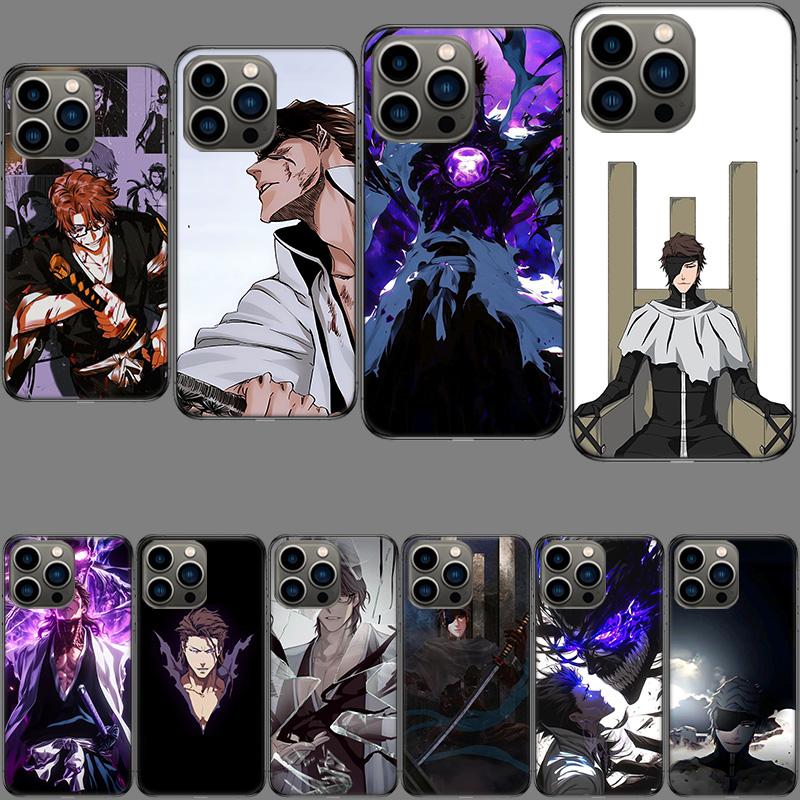 Bleach Aizen Sousuke Phone Case For Iphone 16E 15 Pro 14 Plus 17E 16 17 Pro Max Air 11 12 13 Mini Shockproof Capa Cute Cover